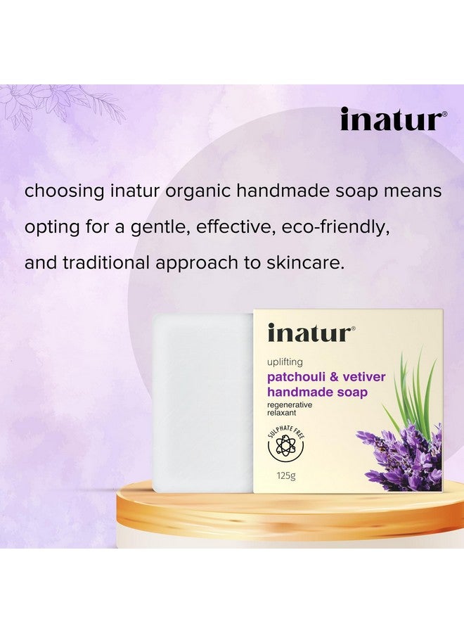 إناتور صابون الباتشولي ونجيل الهند المصنوع يدويًا منعش ومنعش طبيعي ونباتي 125 جم - Image 4