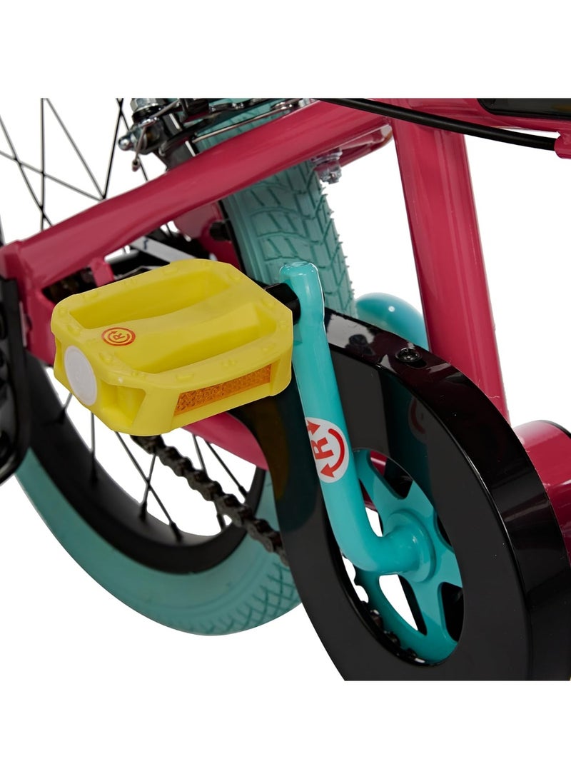 Spartan LiT UFO 16″ Hot Pink Kids Bicycle with Lava LED Frame – Motion‑Activated Light Show  - Image 4