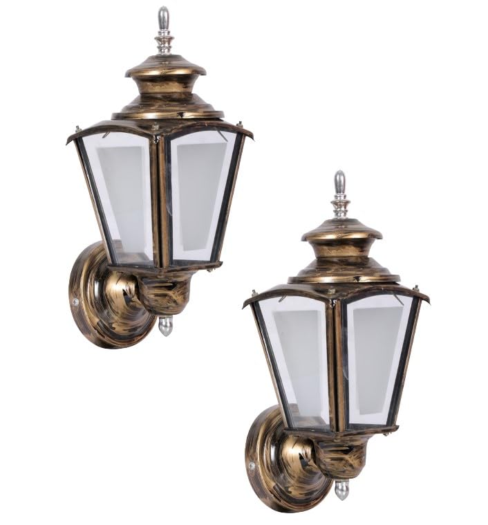 LIODOR Antique Metal Waterproof Outdoor Lighting Exterior Wall Light for Staircase, Terrace, Gardens, Outdoor Walls, Boundary, Balcony (2) - Image 1
