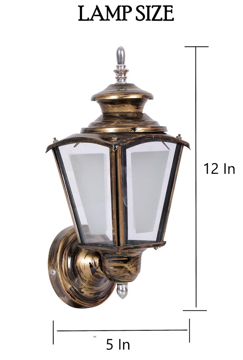 LIODOR Antique Metal Waterproof Outdoor Lighting Exterior Wall Light for Staircase, Terrace, Gardens, Outdoor Walls, Boundary, Balcony (2) - Image 4