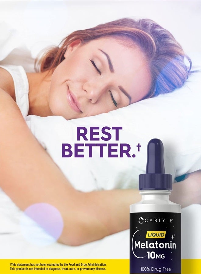 Carlyle Melatonin 10mg | 2 fl oz Liquid Drops | Berry Flavor | for Adults | Non-GMO, Vegetarian Supplement - Image 5