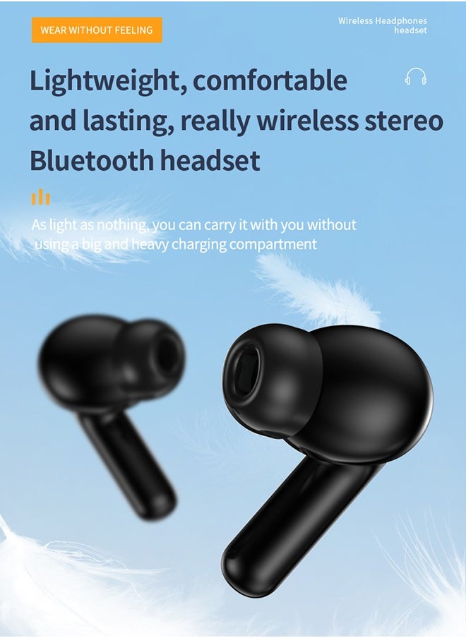 FLYHSO Wireless Earbuds, Bluetooth Earbuds Built in Noise Cancellation Mic with Charging Case, Headphones Stereo Sound Headphones  - Image 4