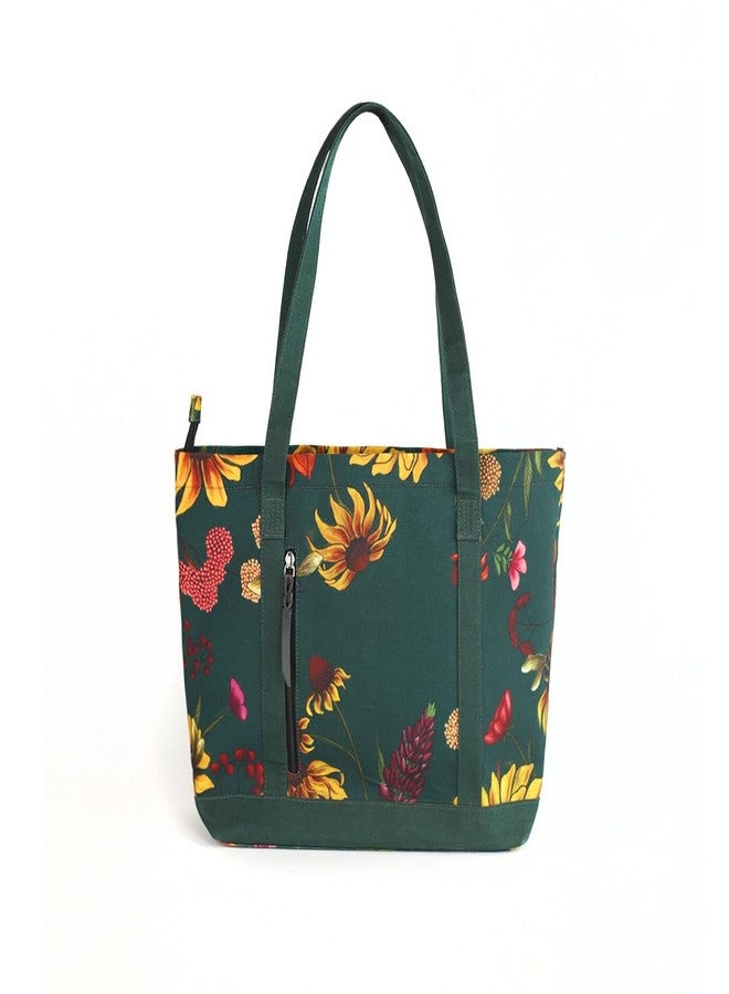 KOLOROBIA Summer-tote-bag-large with multicolor | decent & unique design on bag | strong Handle | material- canvas | 1 internal zipper pocket with a card slot - Image 2