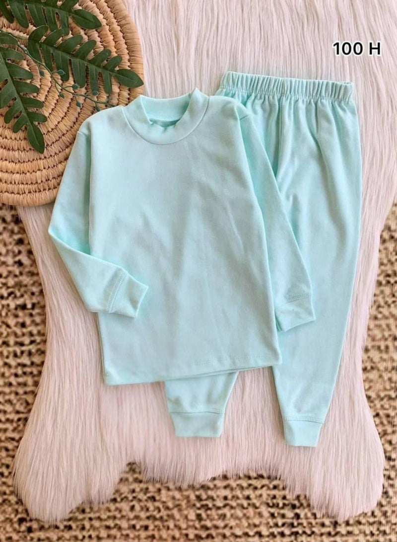 فاني باني باك يحتوي علي 2 طقم دفاية اولادي من قطعتين فانلة بكم هاف كول و بنطلون قطن - Image 2