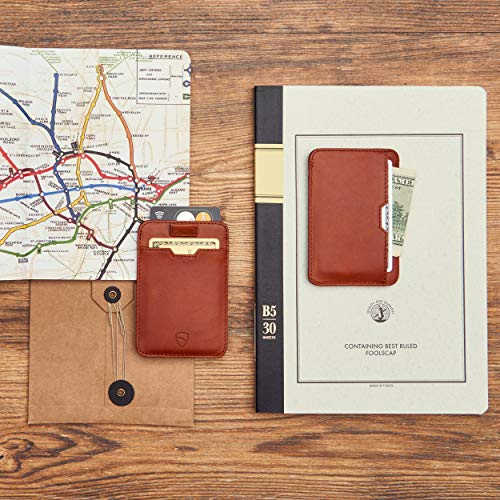 Vaultskin CHELSEA Mens RFID Blocking Slim Leather Card Wallet - Minimalist Front Pocket Cardholder in Matt Green - Image 5