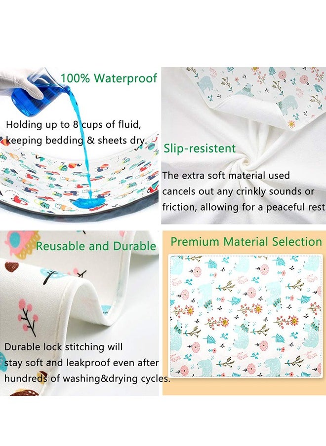 Bebiland 60x100cm Baby Waterproof Bed Pad, Bed Wetting Pads Washable for Kids,  Toddler Potty Training Pads for Pack  Play/Crib/Mini Crib Reusable Incontinence Underpads for Kids/Adult/Pets  - Image 4