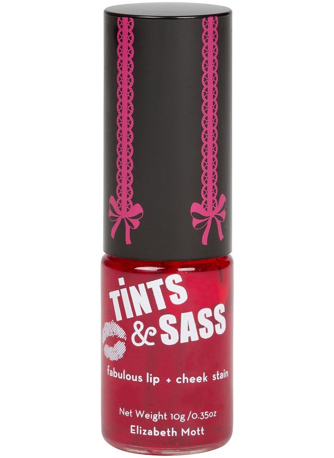 Elizabeth Mott Tints & Sass Rosy Lip Stain And Cheek Tint Cruelty Free Lip And Cheek Tint For All Skin Types (10G;0.35Oz)  - Image 1