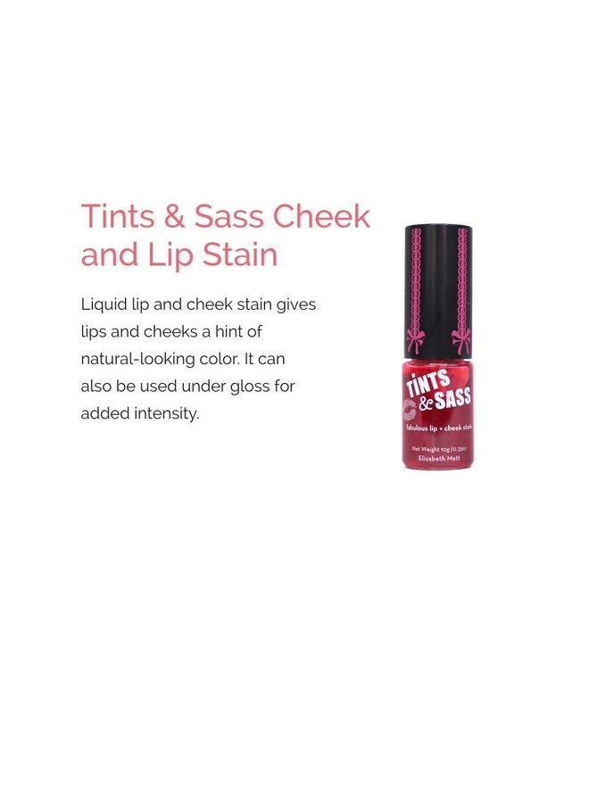 Elizabeth Mott Tints & Sass Rosy Lip Stain And Cheek Tint Cruelty Free Lip And Cheek Tint For All Skin Types (10G;0.35Oz)  - Image 4