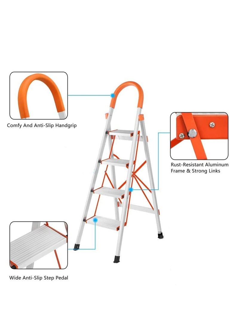 Generic 6-Step Aluminium Ladder with Non-Slip Steps Lightweight & Durable for Home Kitchen Office and Outdoor Use  Foldable Design for Easy Storage Maximum Stability and Safety  - Image 2