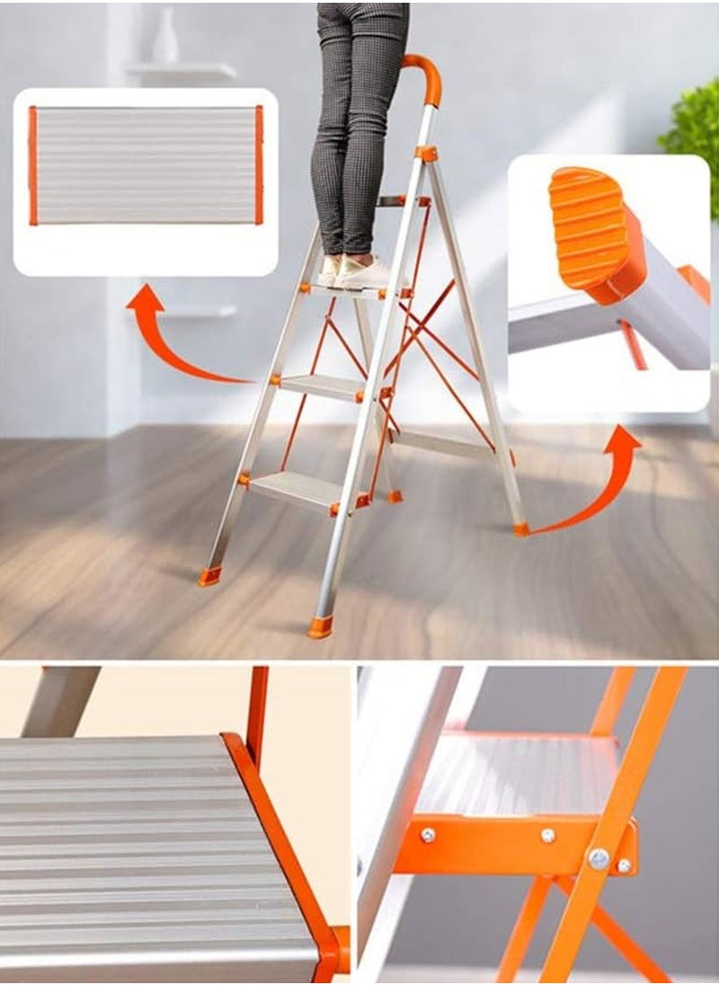Generic 6-Step Aluminium Ladder with Non-Slip Steps Lightweight & Durable for Home Kitchen Office and Outdoor Use  Foldable Design for Easy Storage Maximum Stability and Safety  - Image 3
