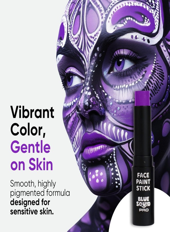 Blue Squid PRO Purple Face Paint Stick - Waterproof Body Paint for Adults & Kids Colored Eye Black Baseball, Eyeblack Softball -Hypoallergenic Twist-Up Non-Toxic Makeup Stick for Cosplay, Sports & SFX - Image 5