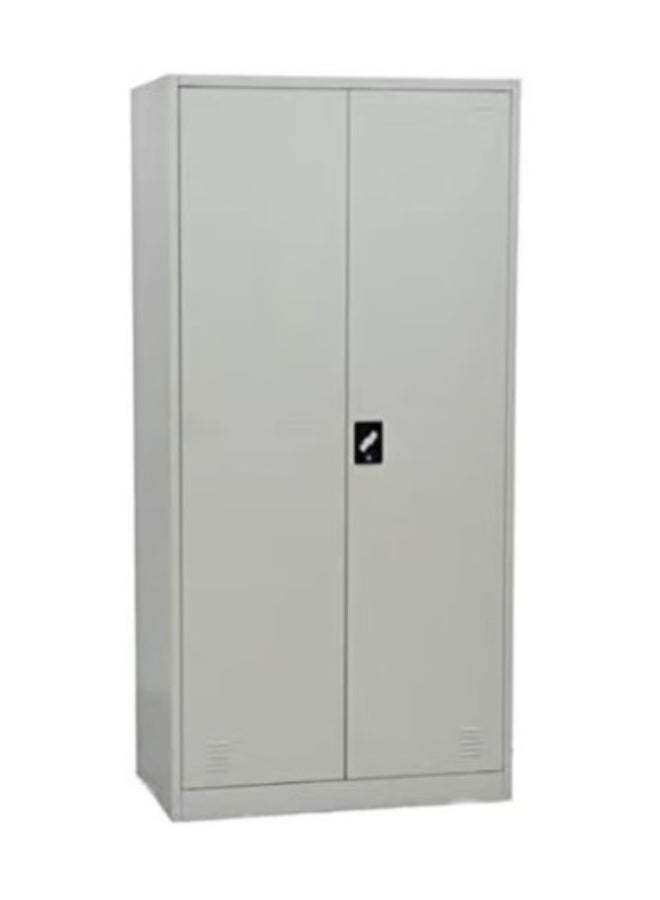 MAF furniture خزانة تخزين فولاذية MAF مع رفوف وعامود تعليق، 185H x 90W x 40D سم، رمادي، قابلة للقفل - Image 4