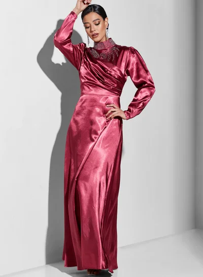 Khizana Satin Evening Dress