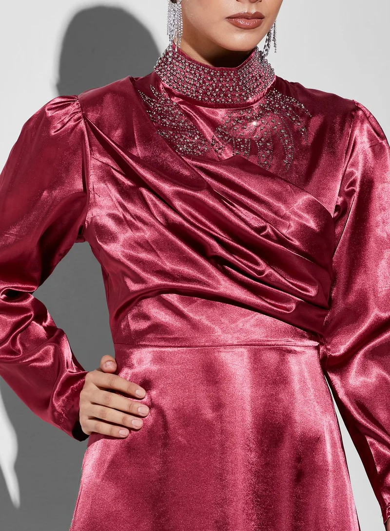 Khizana Satin Evening Dress