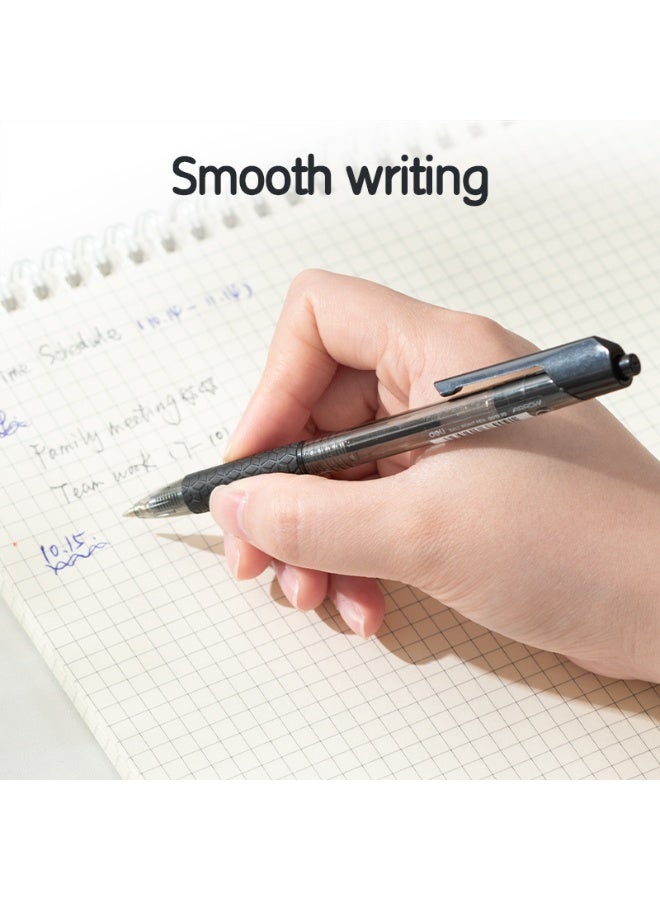 Deli Arrow Retractable Ballpoint Pens, 0.7mm Black Ink, Smooth Writing with Soft Grip - Image 4