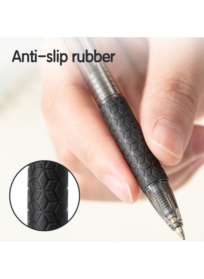 Deli Arrow Retractable Ballpoint Pens, 0.7mm Black Ink, Smooth Writing with Soft Grip - Image 2