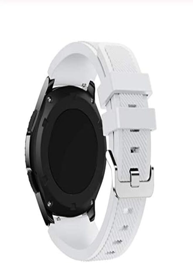 OR Gear S3 Frontier / Classic Watch Band, Soft Silicone Replacement Sport Strap for Samsung Gear S3 Frontier / S3 Classic / Moto 360 2nd Gen Smart Watch,White