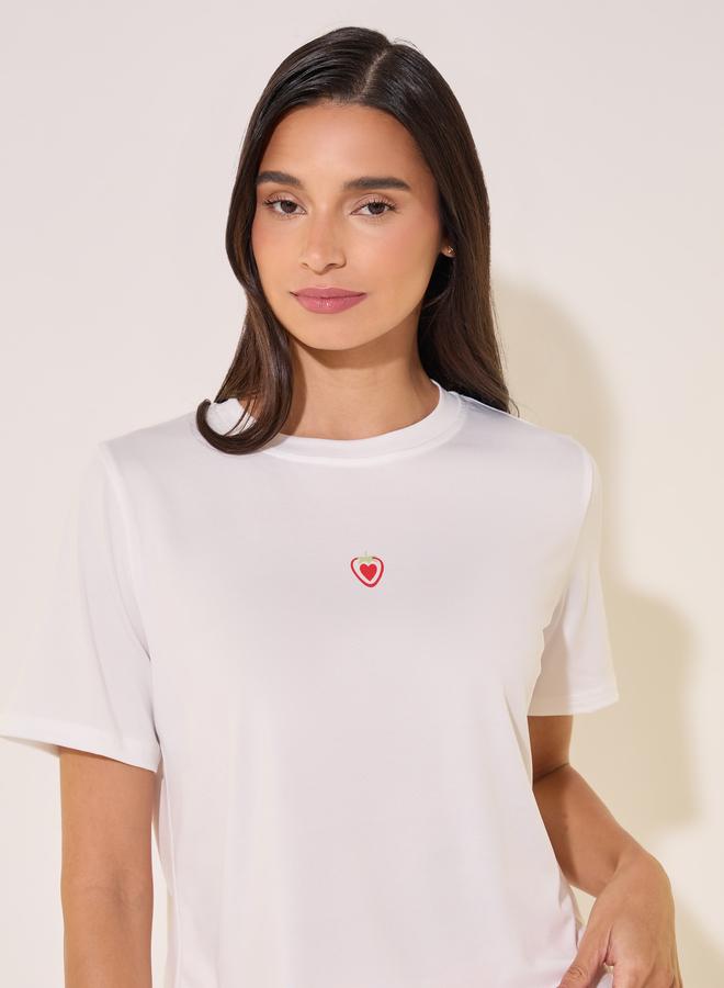 Take Two Take Two Heart Print Regular Fit T-Shirt and Pyjama Pants Set  - Image 3