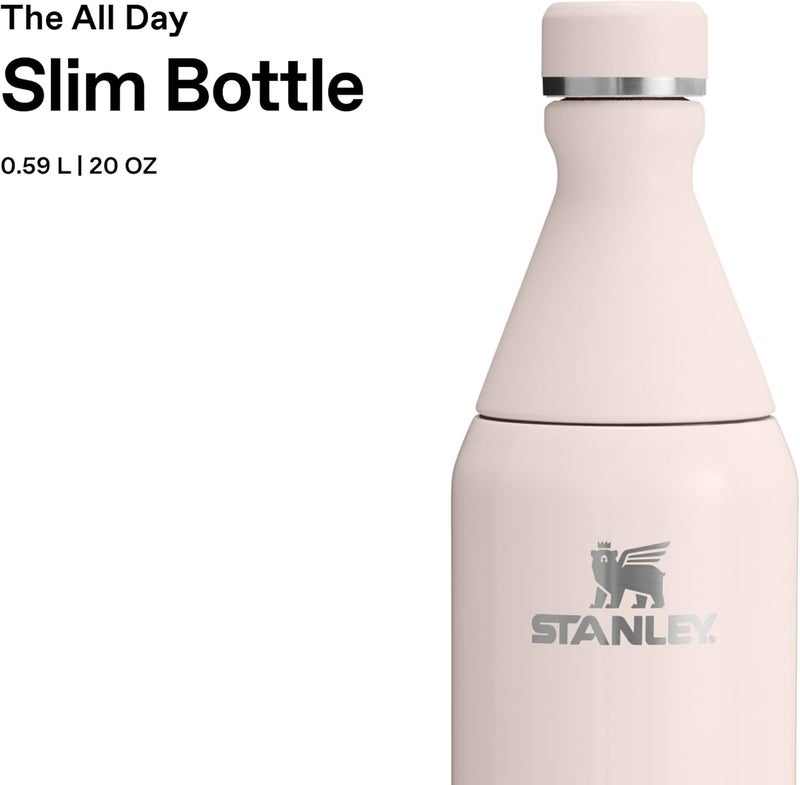 Stanley The All Day Slim Sports Water Bottle 0.6L - Rose Quartz - Image 4