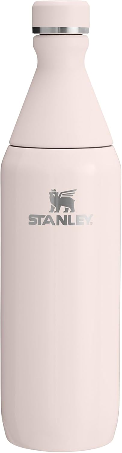 Stanley The All Day Slim Sports Water Bottle 0.6L - Rose Quartz - Image 1