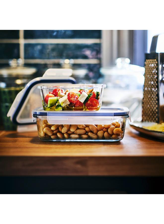 Zaboon Food Container With Lid, Rectangular Glass/Plastic, 1.0 L - Image 2