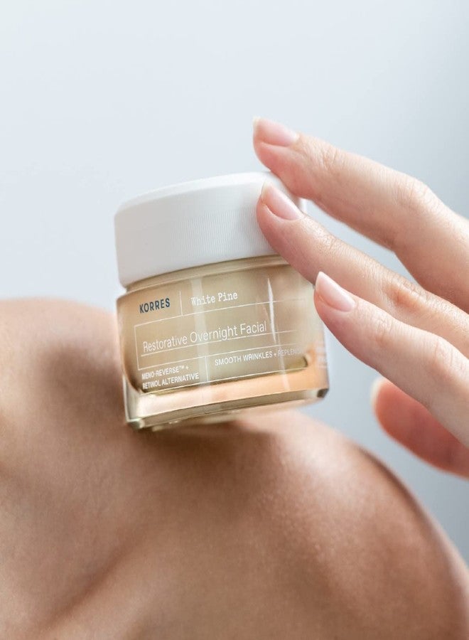 KORRES White Pine Restorative Overnight Facial Cream, Night Face Moisturizer for Mature Skin with Meno Reverse Technology and Retinol Alternative, Smoothing and Hydrating Cream for Women, 1.35 Fl Oz - Image 2