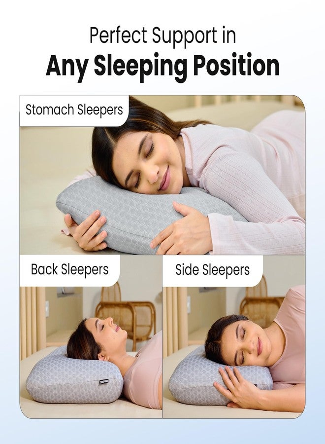 CareFoam Ventilated Cooling Gel Memory Foam Pillow, Orthopedic Pillow for Sleeping & Neck Pain Relief with Premium Removable Zipper Cover | 22x14x5 Inch | Medium - Pack of 1 - Image 2