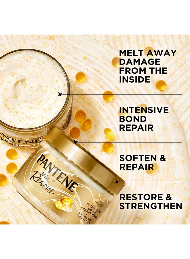 Pantene Pantene Miracle Rescue Hair Mask, Intensive Bond Repair with Melting Pro-V Pearls, Melts Away Damage, Builds Bonds, Strengthens Against Damage, Deep Conditioning for Dry Damaged Hair, 10.1 fl oz  - Image 2