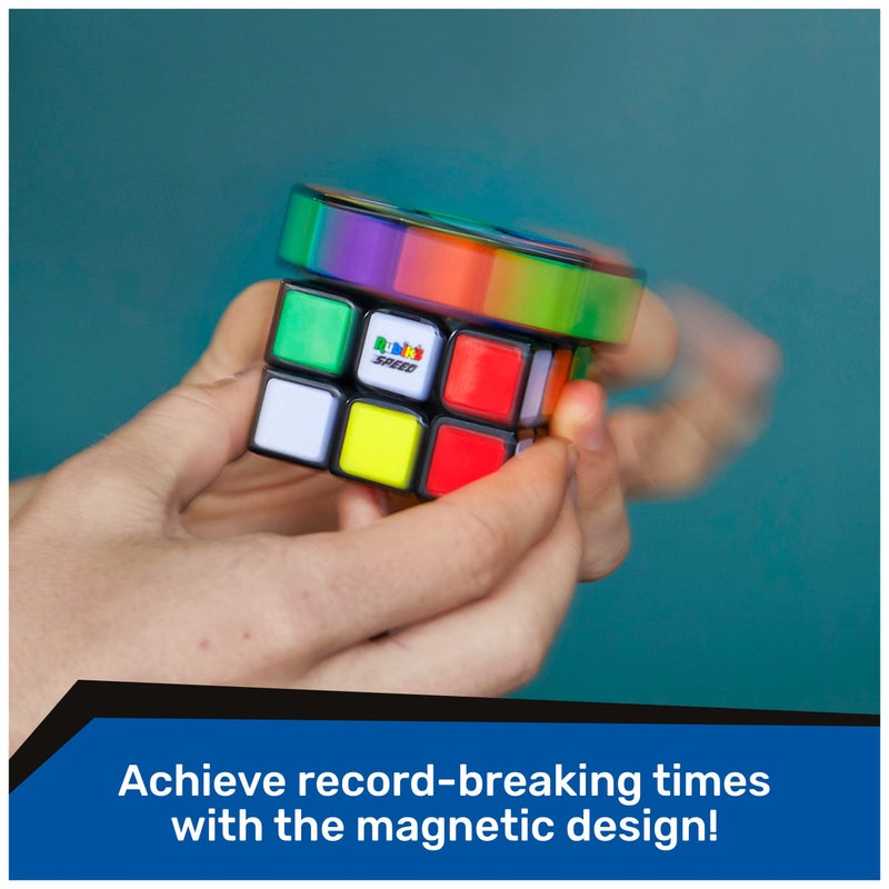 Rubik's Rubik’s Cube, 3x3 Magnetic Speed Cube, Super Fast Problem-Solving Challenging Puzzle Fidget Toy Travel Game Brain Teaser for Adults & Kids Ages 8+ - Image 2