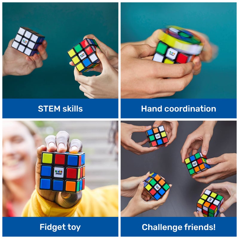 Rubik's Rubik’s Cube, 3x3 Magnetic Speed Cube, Super Fast Problem-Solving Challenging Puzzle Fidget Toy Travel Game Brain Teaser for Adults & Kids Ages 8+ - Image 3