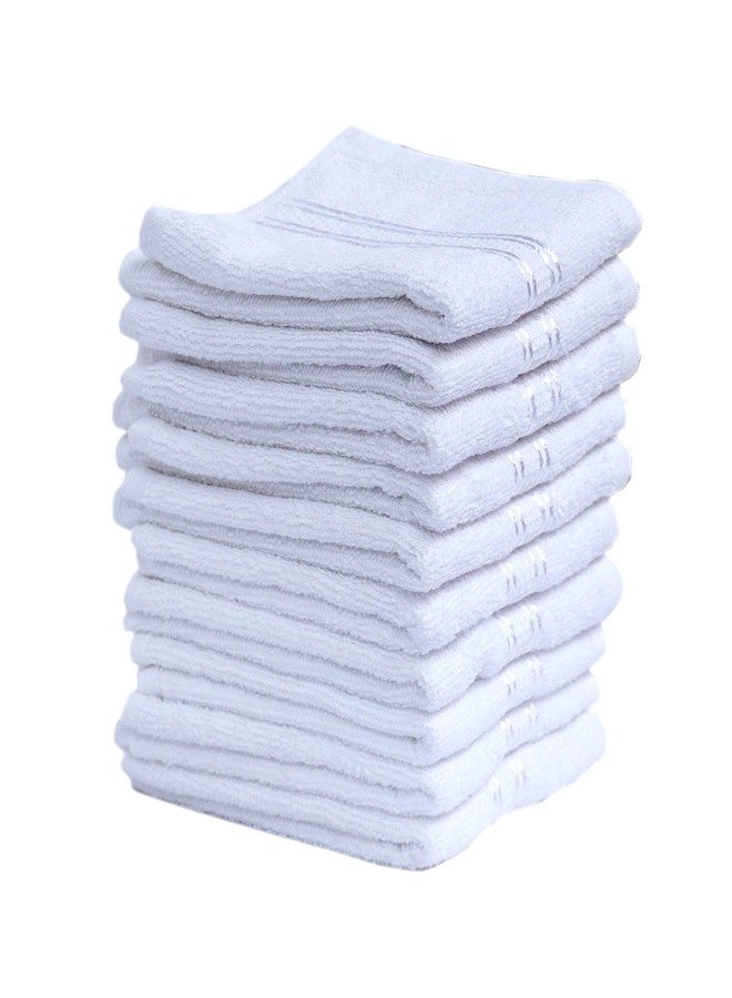 Space Fly White Color 500 GSM Cotton Face Towel for Women | Soft Towel for Face | Baby face Towels Newborn | Soft Hand Napkins for Women | Small Towel | Face Towel Set (25 x 25, 10) - Image 1
