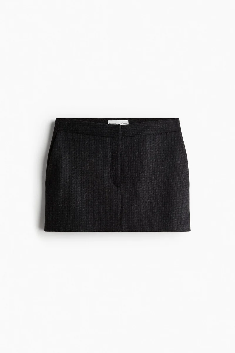 H&M Wool-blend tailored mini skirt