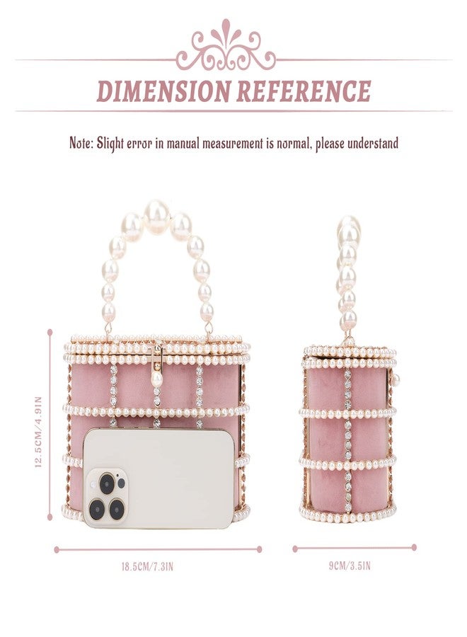Lanpet Women Evening Handbag Clutch Purses Metal Crystal Bucket Bag for Wedding Prom Birthday Party - Image 4
