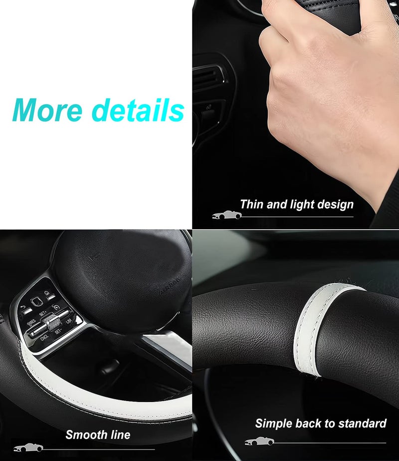 Sawuaa Custom fit for GMC Car Steering Wheel Cover, Nappa Leather Non-Slip Steering Wheel Cover, Designed for GM-C Interior Accessories (Brown,for GMC) - Image 5