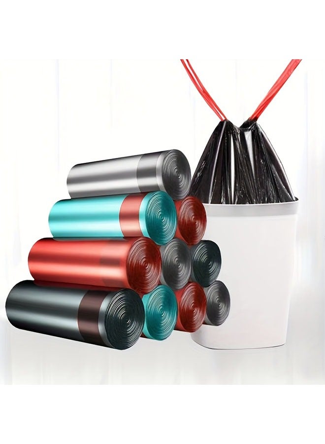 90 pack 4-gallon dustbin cover bag strong household kitchen garbage bag, kitchen and bathroom use drawstring odorless small garbage bag, durable disposable garbage bag (random color) - Image 1