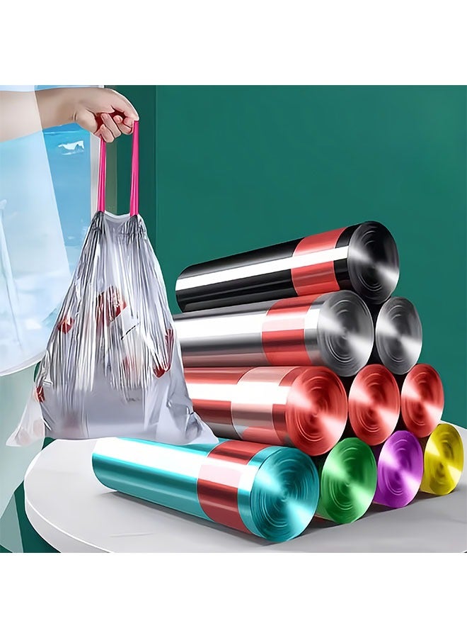 90 pack 4-gallon dustbin cover bag strong household kitchen garbage bag, kitchen and bathroom use drawstring odorless small garbage bag, durable disposable garbage bag (random color) - Image 5