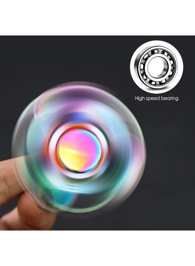 2pcs - High-Speed Fidget Spinner Toy Made Of Durable Stainless Steel And Precision Bearings, Designed To Relieve Stress And Help Concentrate When Bored. - Image 3