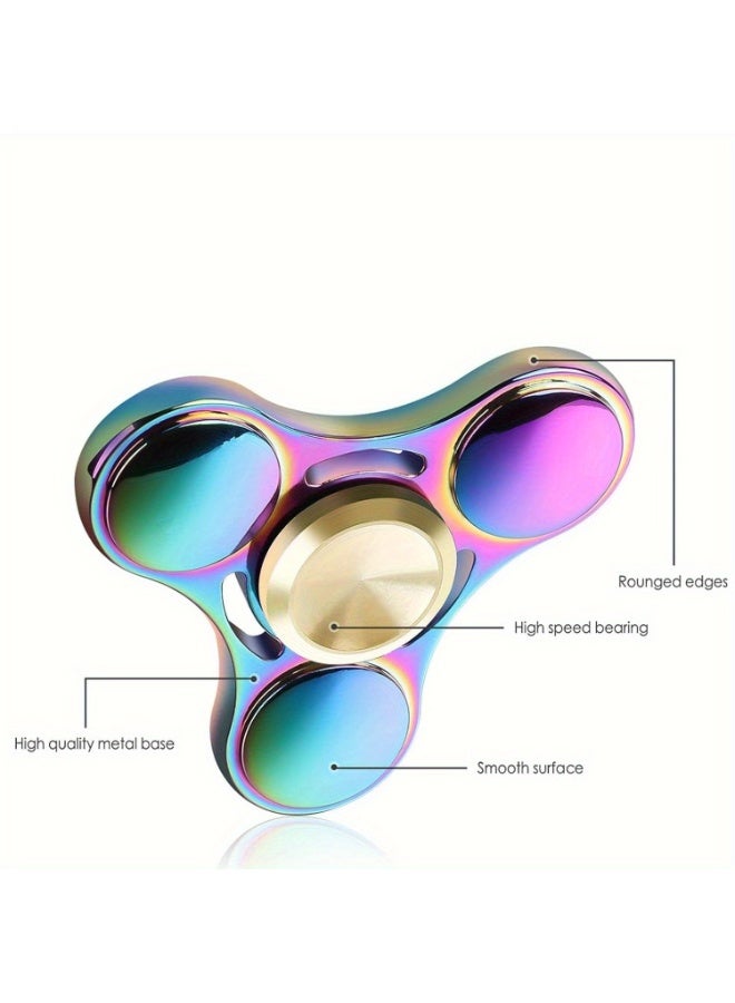 2pcs - High-Speed Fidget Spinner Toy Made Of Durable Stainless Steel And Precision Bearings, Designed To Relieve Stress And Help Concentrate When Bored. - Image 4