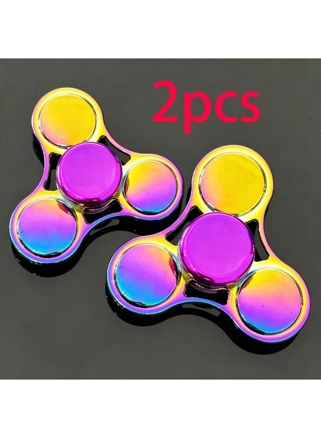 2pcs - High-Speed Fidget Spinner Toy Made Of Durable Stainless Steel And Precision Bearings, Designed To Relieve Stress And Help Concentrate When Bored. - Image 5