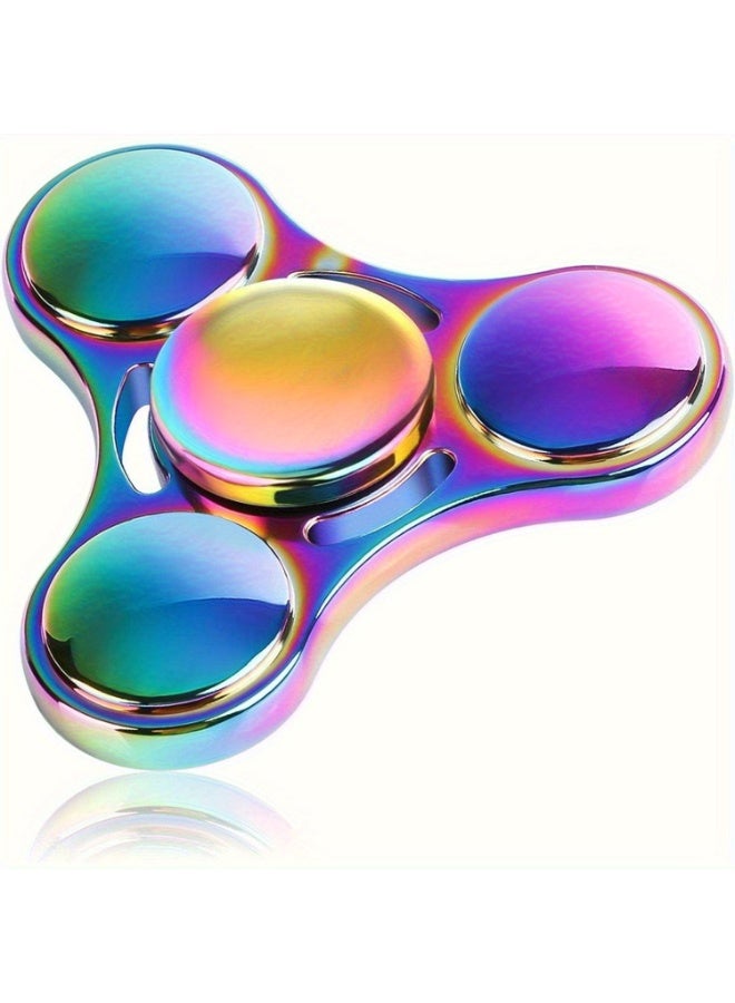 2pcs - High-Speed Fidget Spinner Toy Made Of Durable Stainless Steel And Precision Bearings, Designed To Relieve Stress And Help Concentrate When Bored. - Image 1