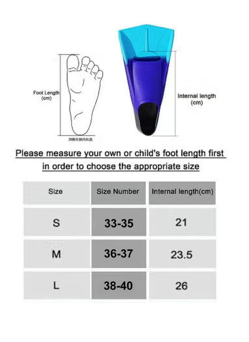 Swim Training Fins Silicone Swimming Fins for Kids Teens Adults Women Men