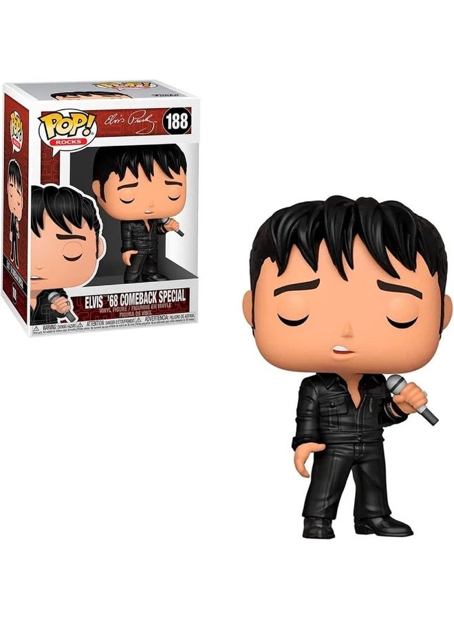 Funko Funko Pop! Rocks: Elvis Presley-'68 Comeback Special - Collectable Vinyl Figure - Gift Idea - Official Merchandise - Toys for Kids & Adults - Music Fans - Model Figure for Collectors and Display  - Image 2
