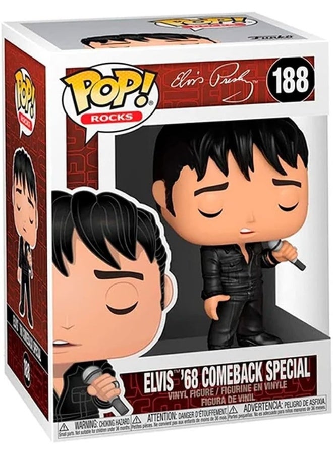 Funko Funko Pop! Rocks: Elvis Presley-'68 Comeback Special - Collectable Vinyl Figure - Gift Idea - Official Merchandise - Toys for Kids & Adults - Music Fans - Model Figure for Collectors and Display  - Image 4