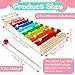 Xeehwb 2 Pcs Wooden Xylophone for KidsXylophone Educational Musical Toy with 2 Child Mallets 8 Diatonic KeysXylophone Wooden Instruments Toys for Toddlers - Image 4