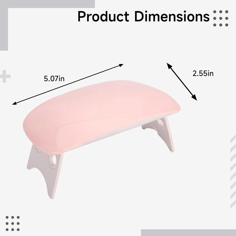 مصباح أظافر UV محمول صغير، قوة 6 واط، تقنية LED للتجفيف السريع، قاعدة قابلة للطي، كابل طاقة USB، مصمم للاستخدام أثناء السفر وفي صالونات التجميل - Image 4