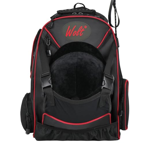 WOLT Professional Equestrian Backpack for Horse Riding, Equipment Pack Bag with Helmet Holder and Multiple Compartments - Image 1