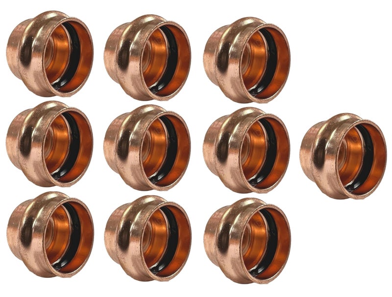 EZ-FLUID EZFLUID Plumbing 12 Press Copper End Cap Pressure Copper Fittings with ProPress Press Fitting Connection for ResidentialCommercial10 - Image 2