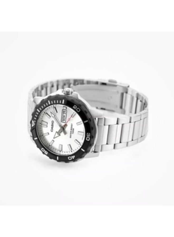 CASIO Analog Men’s Watch MTD‑125D‑7AVDF, 45.6 mm Silver Dial & Stainless Steel Band, 100 m WR - Image 4