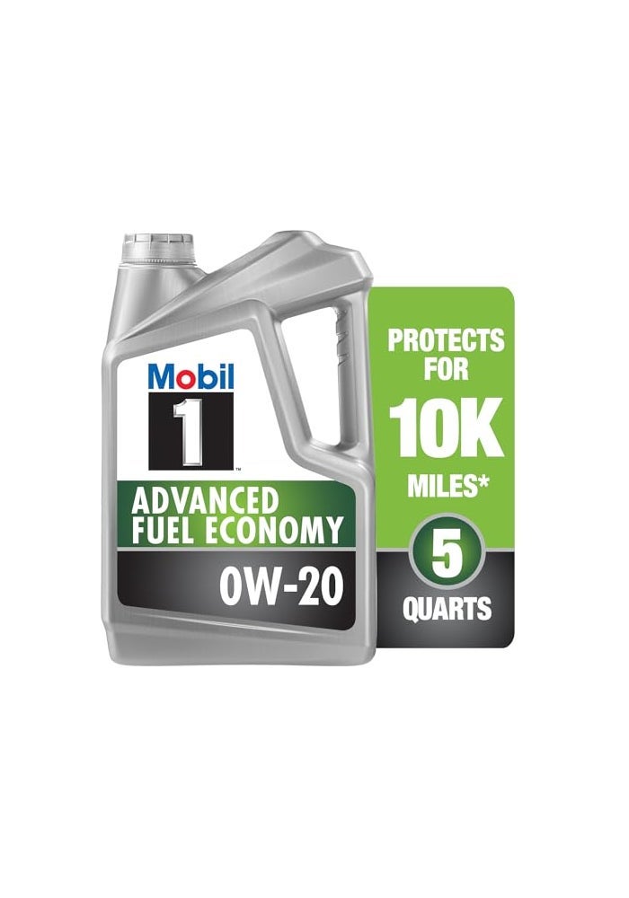 Mobil 1 Advanced Fuel Economy Full Synthetic Motor Oil 0W20 5 Quart - Image 1