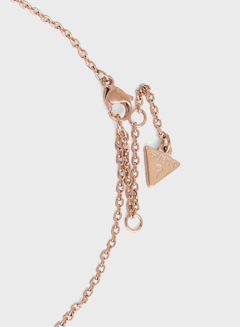 GUESS Pendent Drop Detail Long Necklace